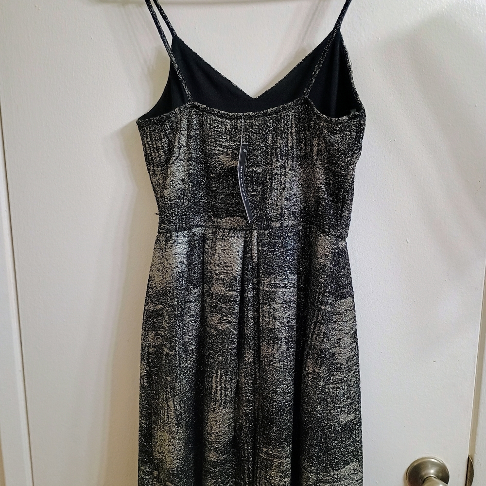 Monteau Black and Gold Textured Mini Dress - Picture 2 of 5